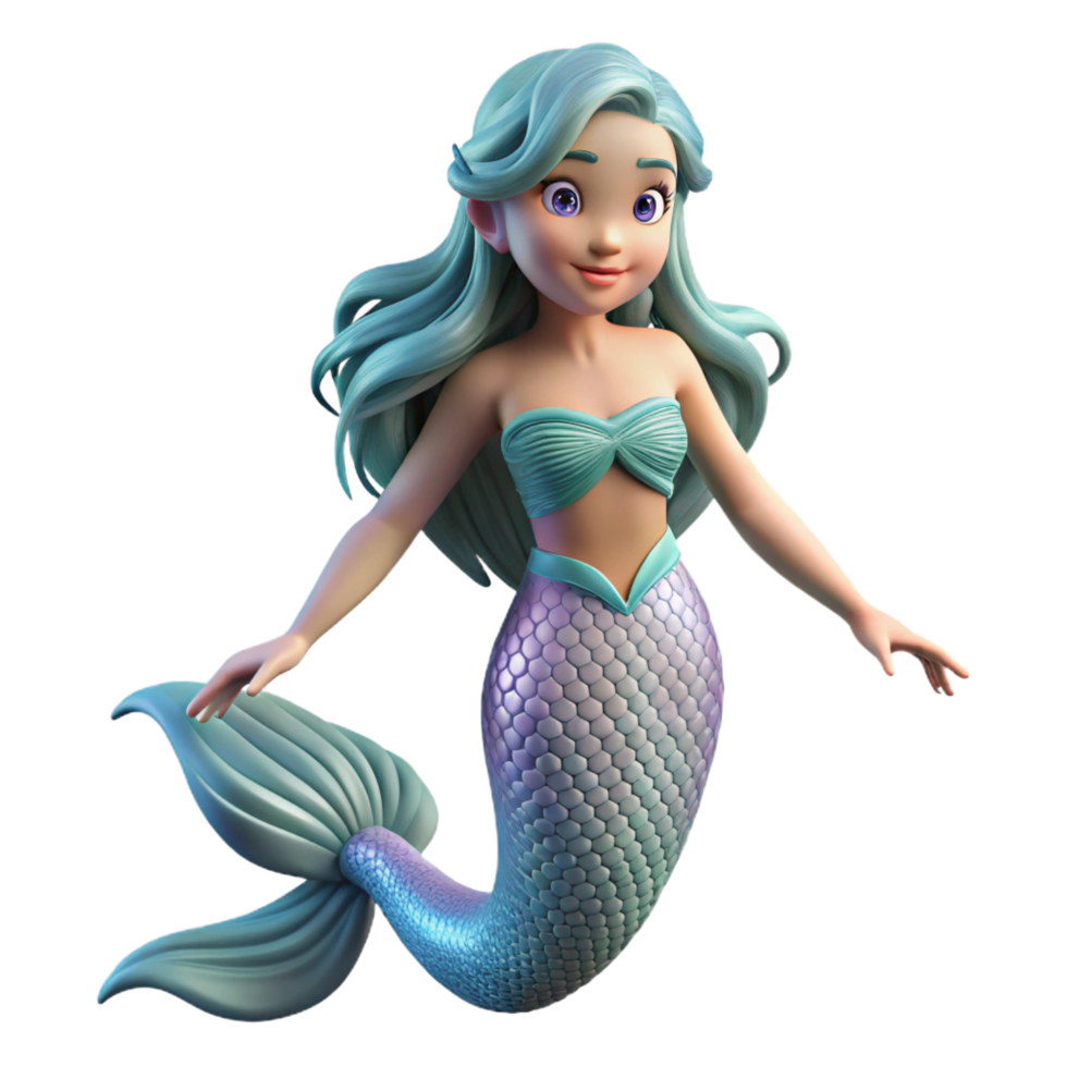 extraordinary joyful urban A beautiful mermaid with shimmering scales and flowing hair. NO BACKGROUND with Transparent Background. gallery standard png