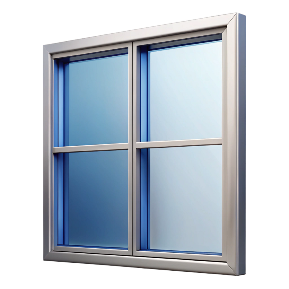 exceptional tropical Modern window frame, aluminum, double-paned glass. NO BACKGROUND with Transparent Background. high quality png