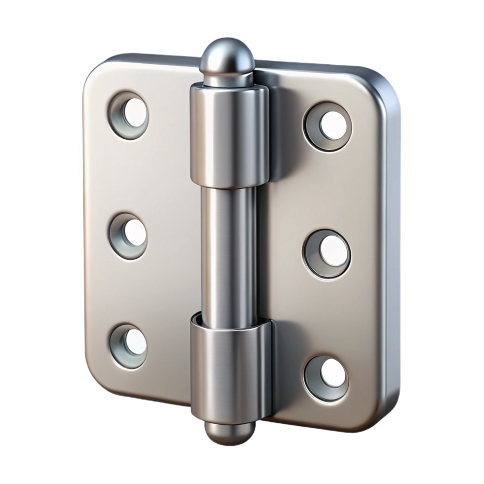 extraordinary dreamy futuristic Door hinge, metal hardware, functional design. NO BACKGROUND with Transparent Background. high resolution png
