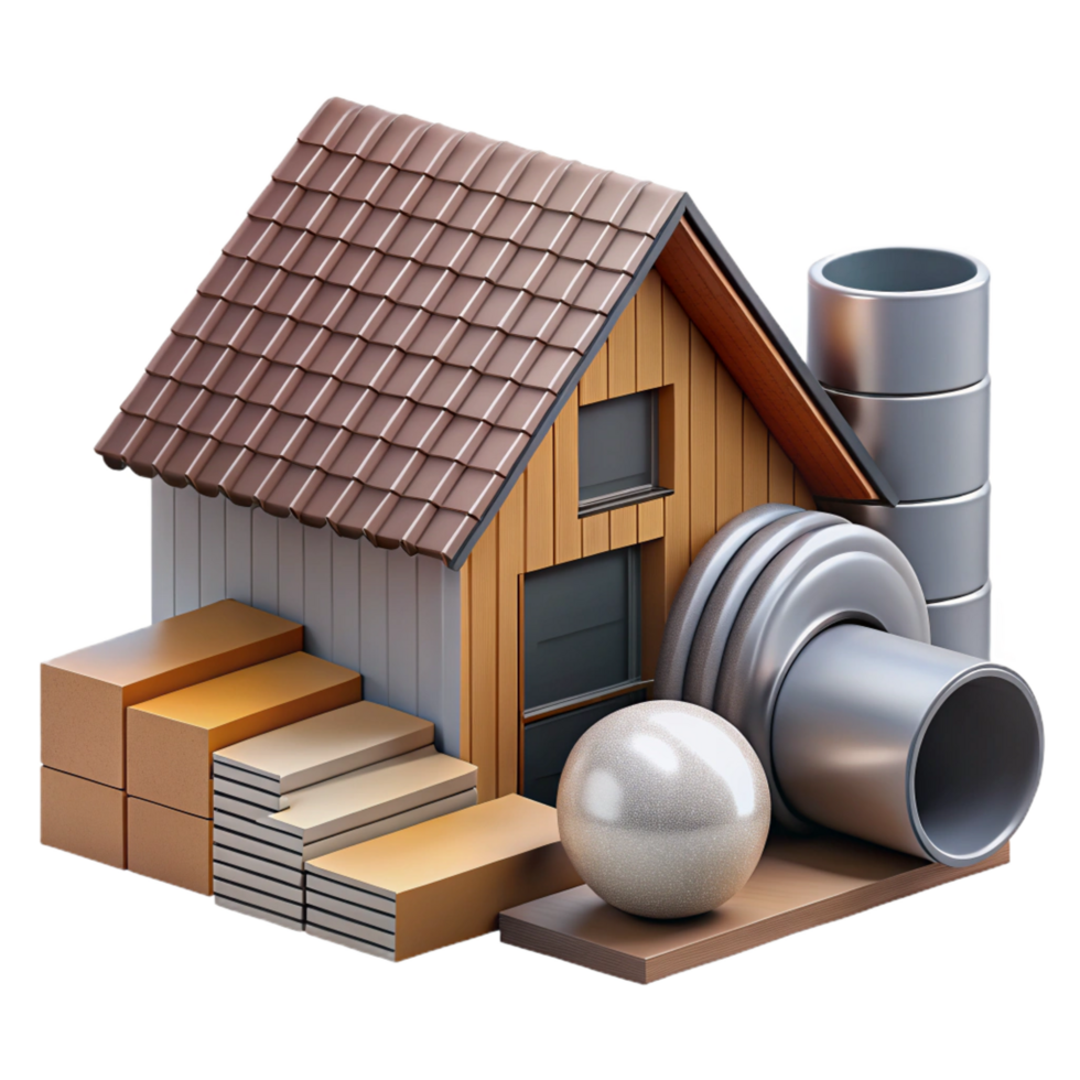 exceptional mid-century Siding, exterior cladding, various materials. NO BACKGROUND with Transparent Background. refined png