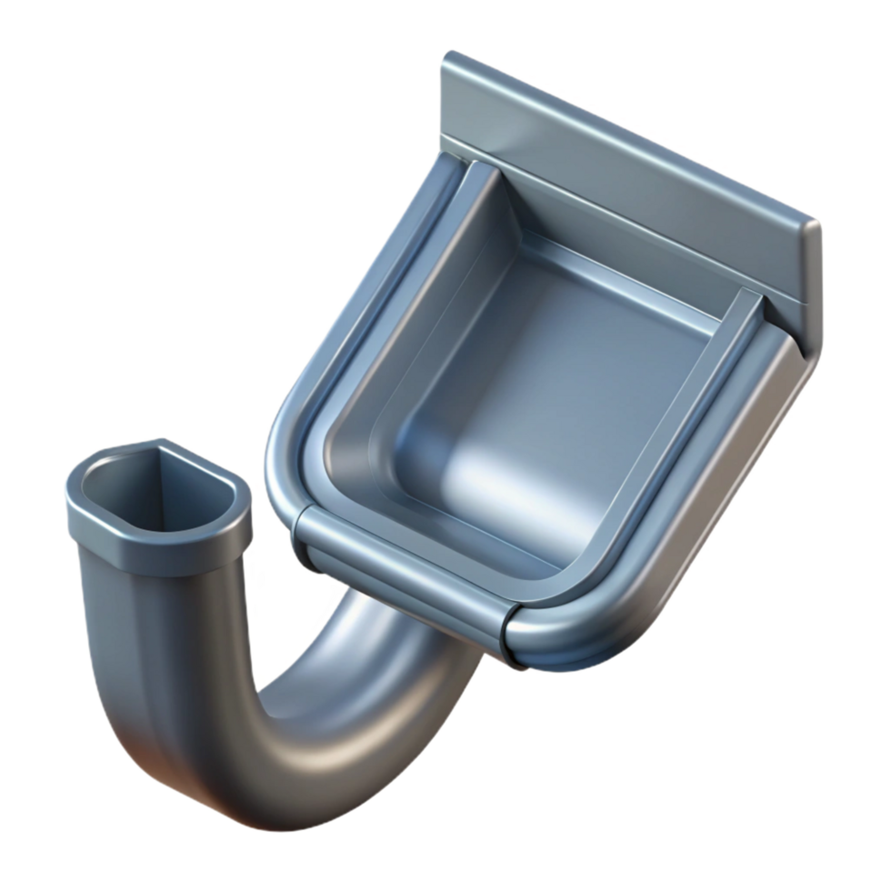 ethereal serene Gutter, rainwater drainage, metal or plastic. NO BACKGROUND with Transparent Background. ultra HD png