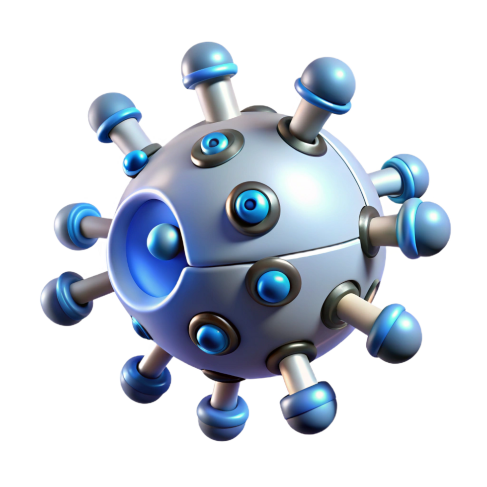 extraordinary romantic rustic Advanced medical nanobot swarm with glowing particles, NO BACKGROUND with Transparent Background. flawless png