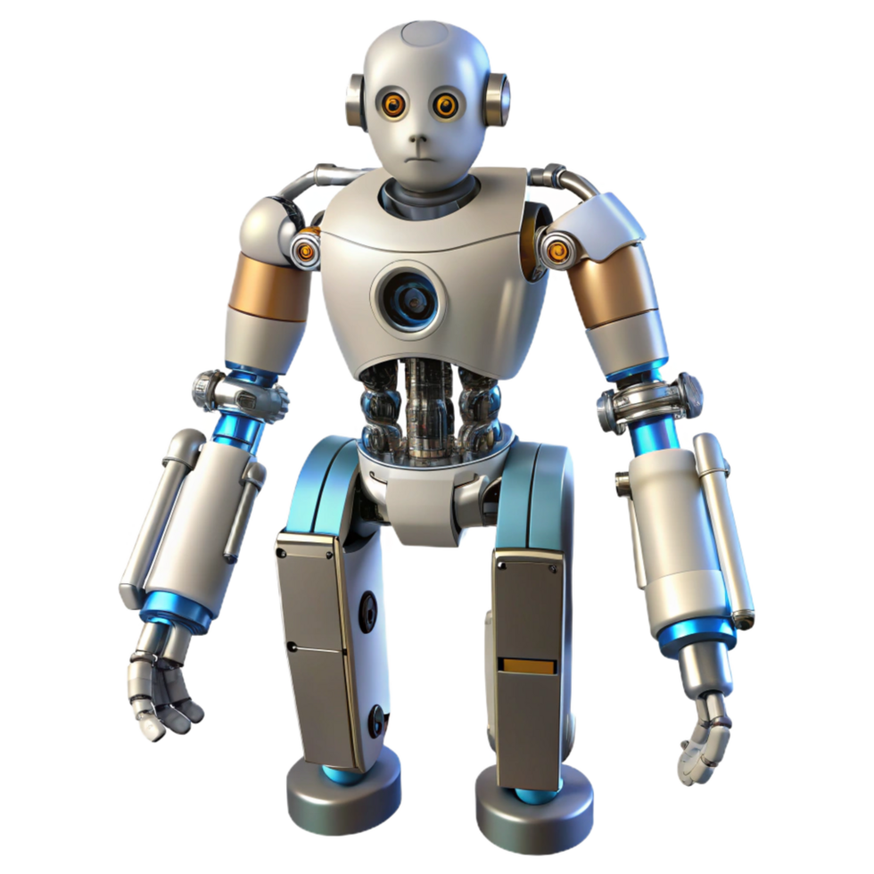 harmonious radiant Advanced robotic exoskeleton with hydraulic actuators, NO BACKGROUND with Transparent Background. perfect clarity png