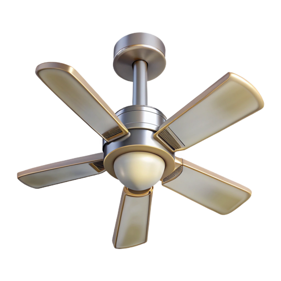 exquisite art deco Architectural sketch of a ceiling fan NO BACKGROUND with Transparent Background. sharp png