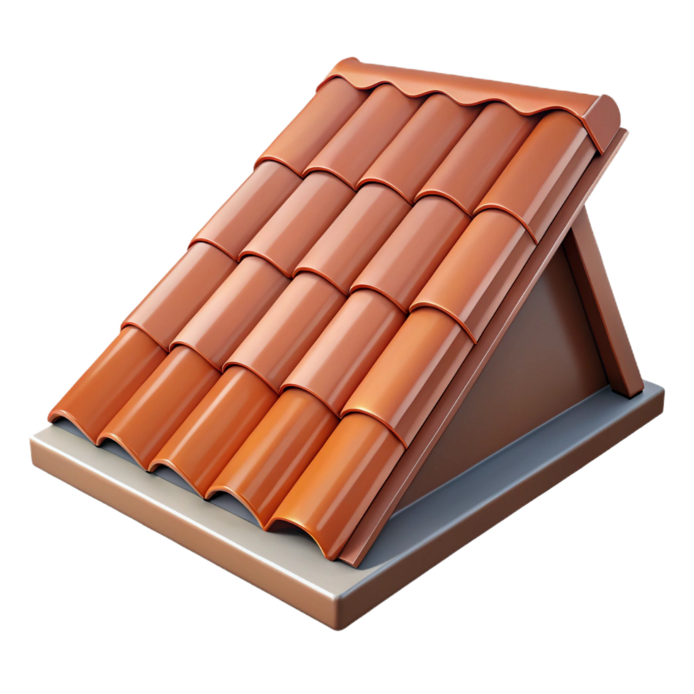 exquisite energetic artistic Technical drawing of a roof shingle NO BACKGROUND with Transparent Background. sharp png