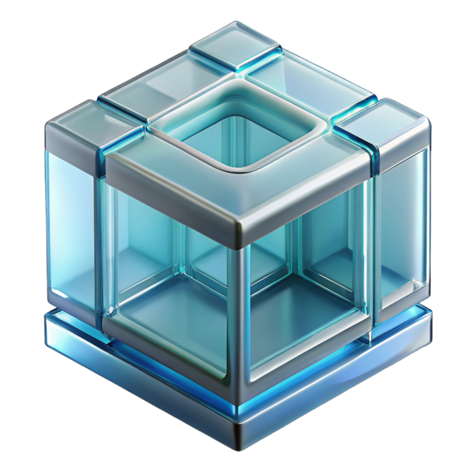 hypnotic impressionist Architectural detail of a glass block NO BACKGROUND with Transparent Background. premium png