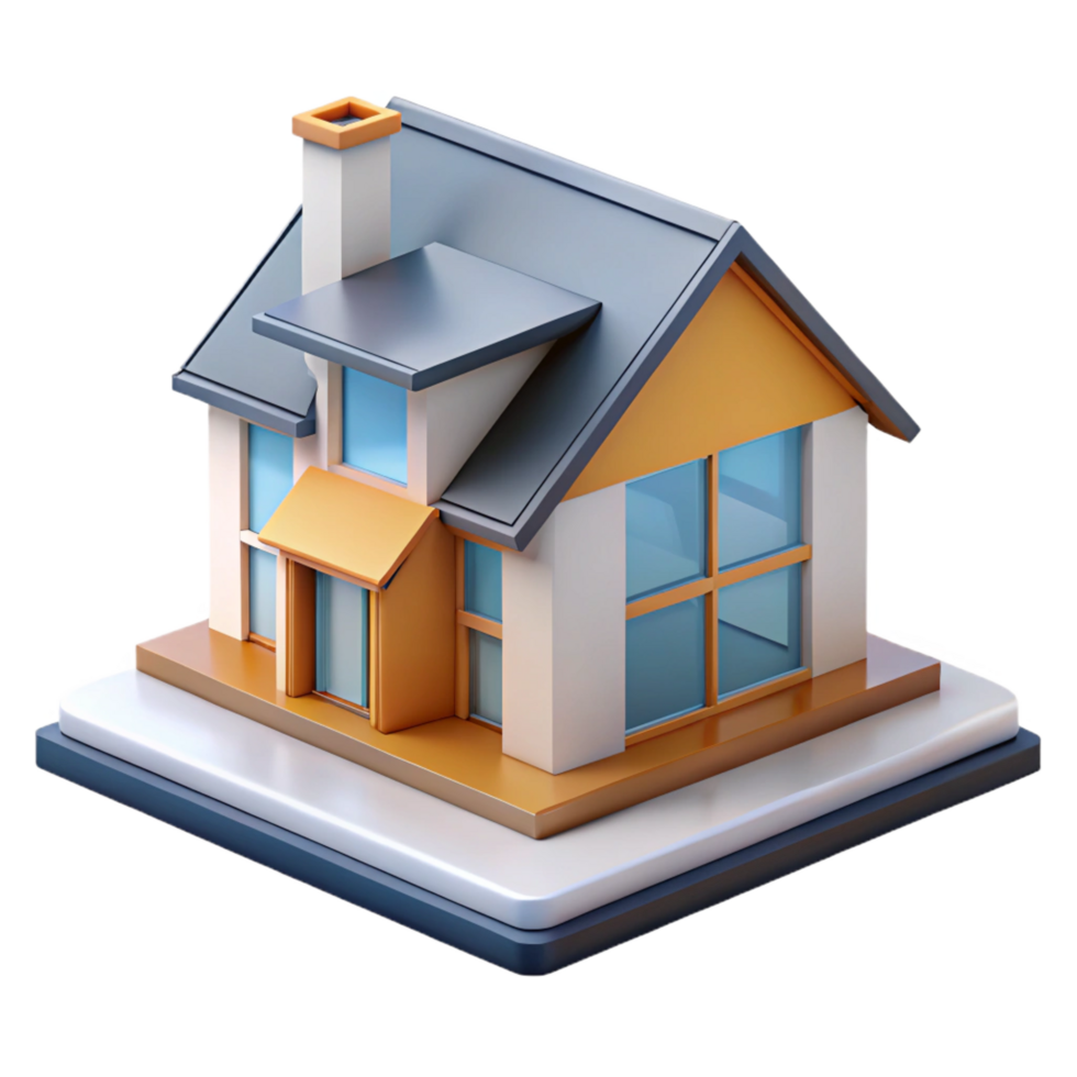 ethereal alluring Architectural rendering of a house number NO BACKGROUND with Transparent Background. sharp png