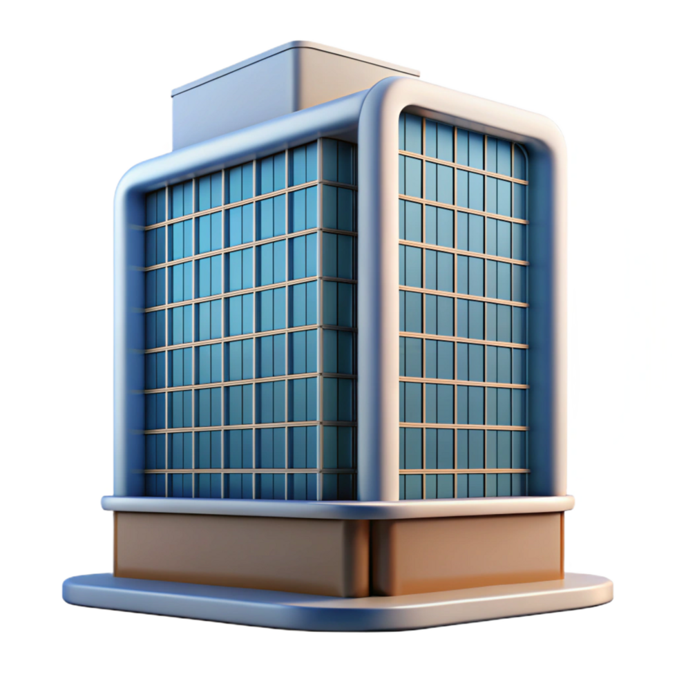 iconic organic Architectural detail of a skyscraper facade panel NO BACKGROUND with Transparent Background. museum quality png