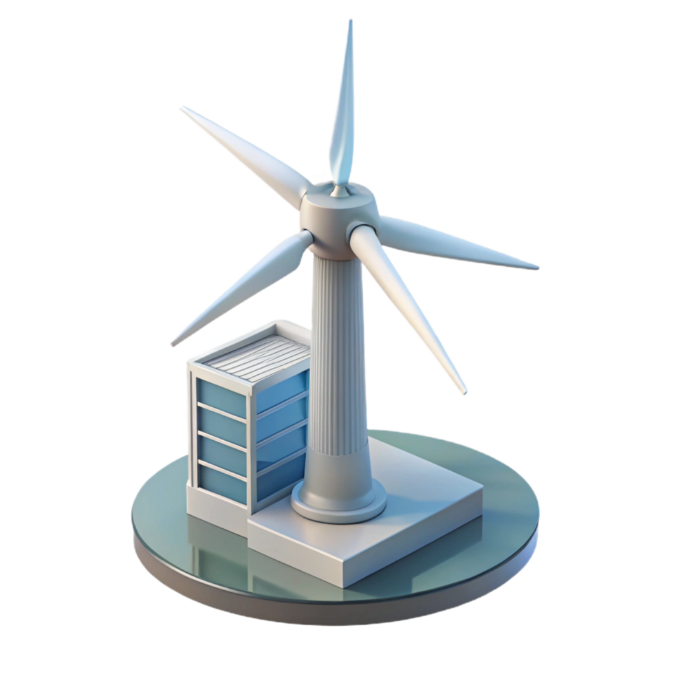 exquisite notable Architectural sketch of a wind turbine tower NO BACKGROUND with Transparent Background. png