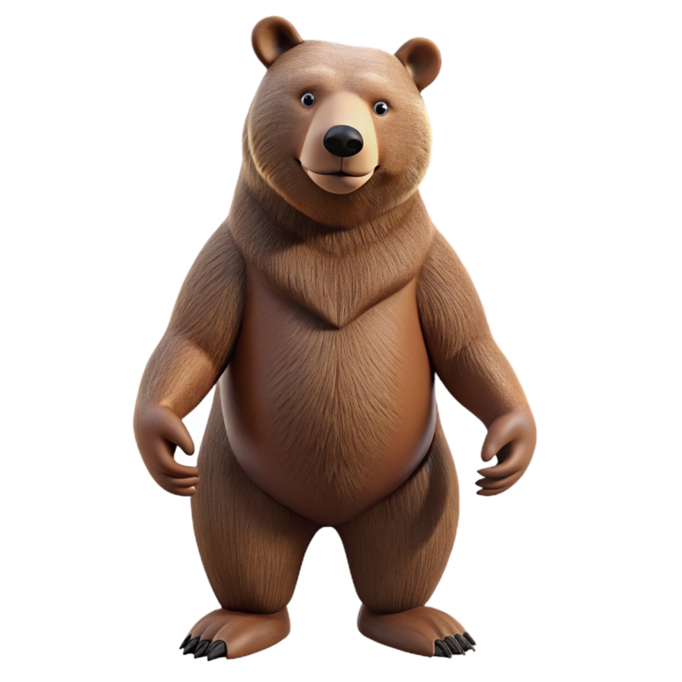 extraordinary coastal A grizzly bear standing on hind legs, NO BACKGROUND with Transparent Background. elite png