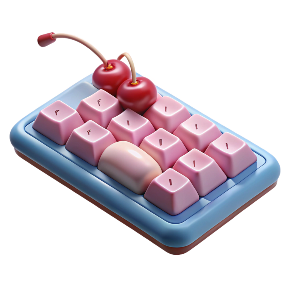 exceptional vintage Mechanical keyboard with Cherry MX switches NO BACKGROUND with Transparent Background. premium png