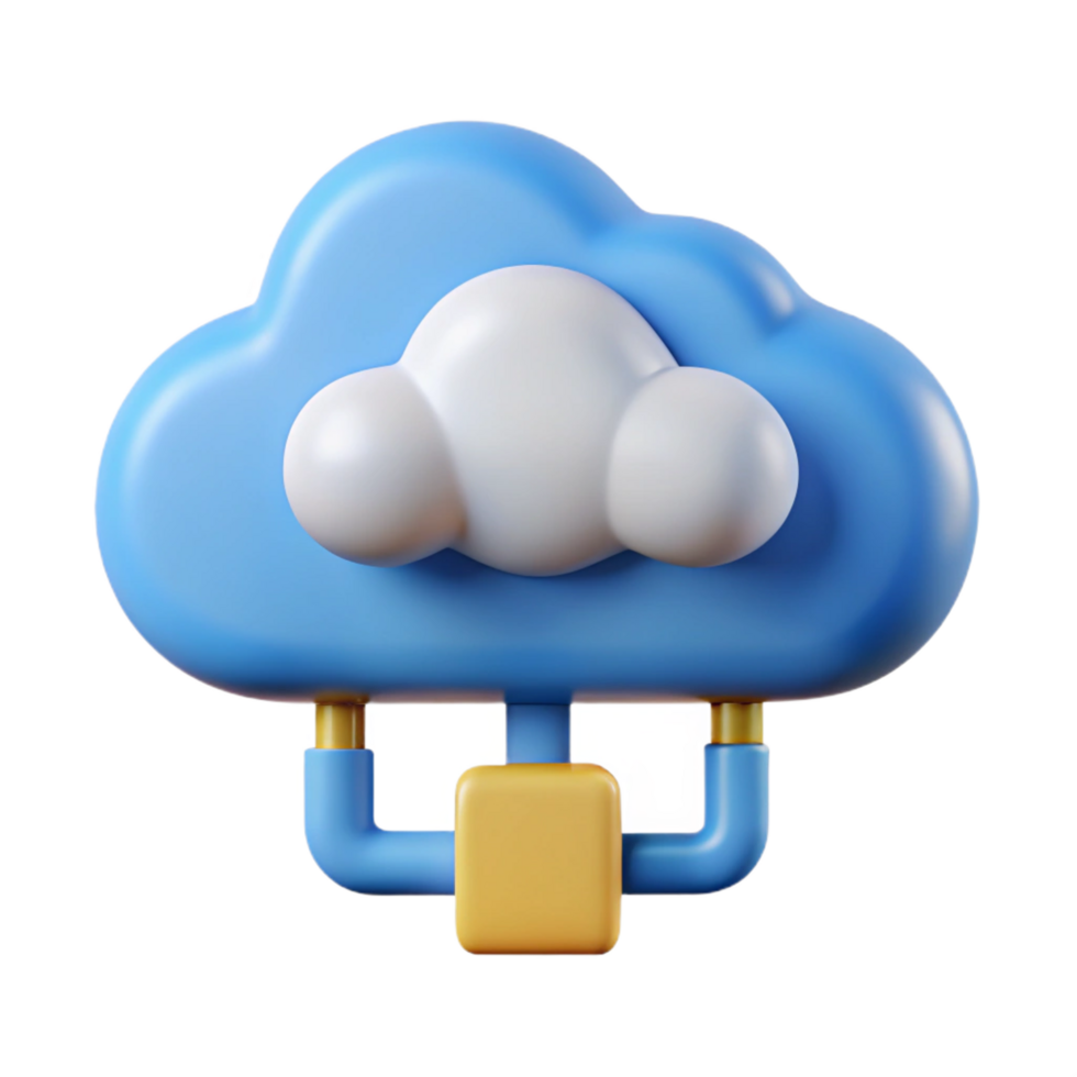 exquisite surreal Cloud computing icon NO BACKGROUND with Transparent Background. detailed png