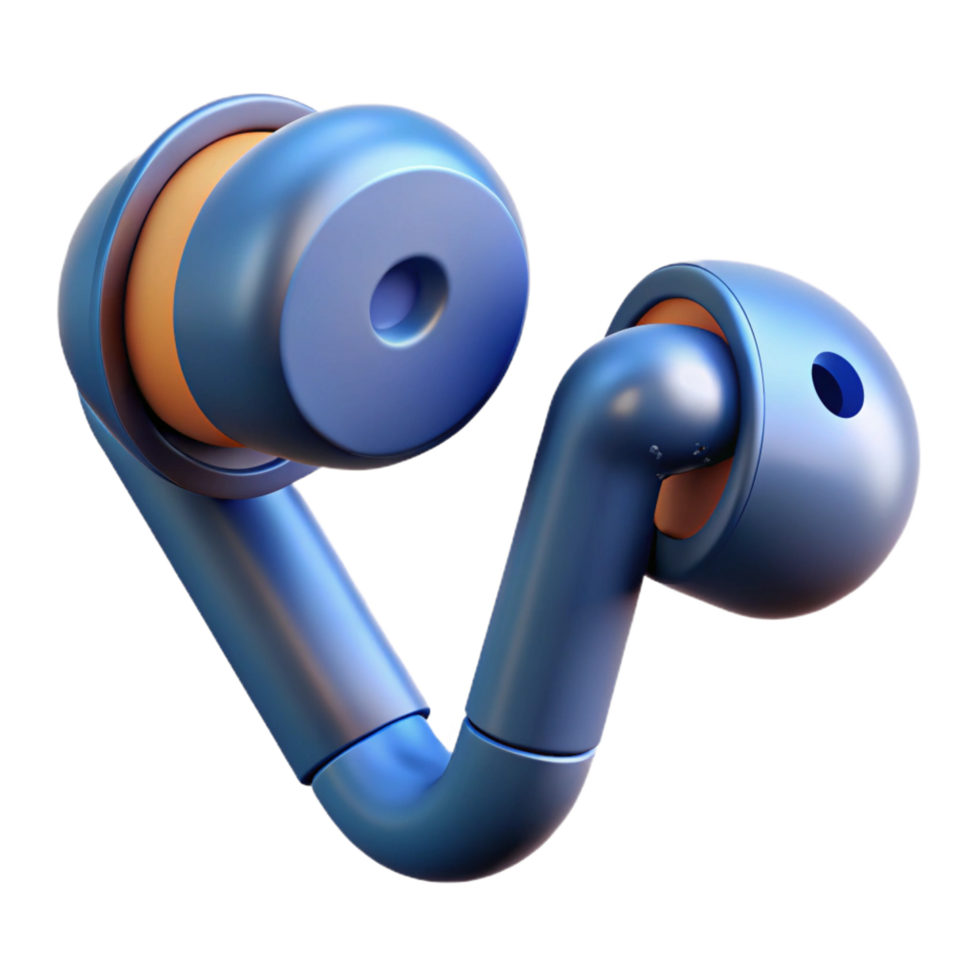 elegant remarkable Wireless earbuds with noise cancellation NO BACKGROUND with Transparent Background. png