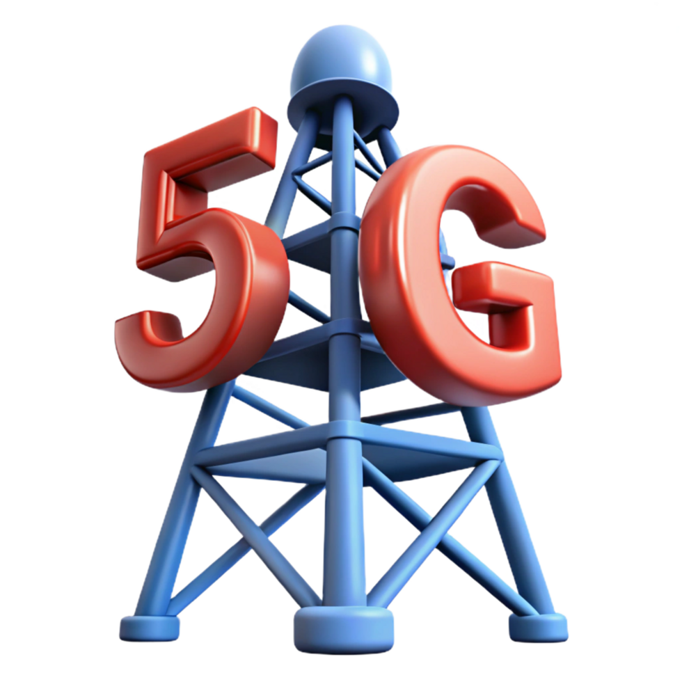 extraordinary elegant 5G network tower NO BACKGROUND with Transparent Background. refined png