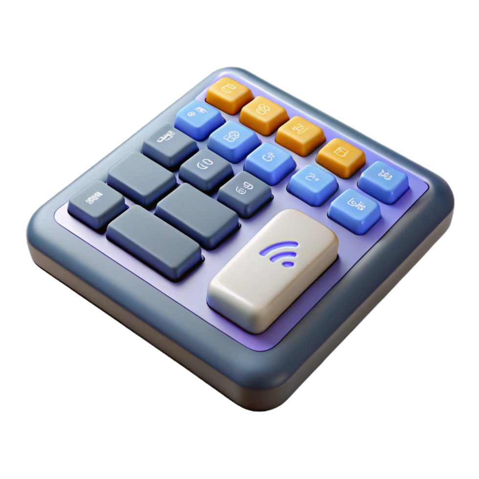 impressive renaissance Wireless keyboard with numeric keypad NO BACKGROUND with Transparent Background. masterfully captured png