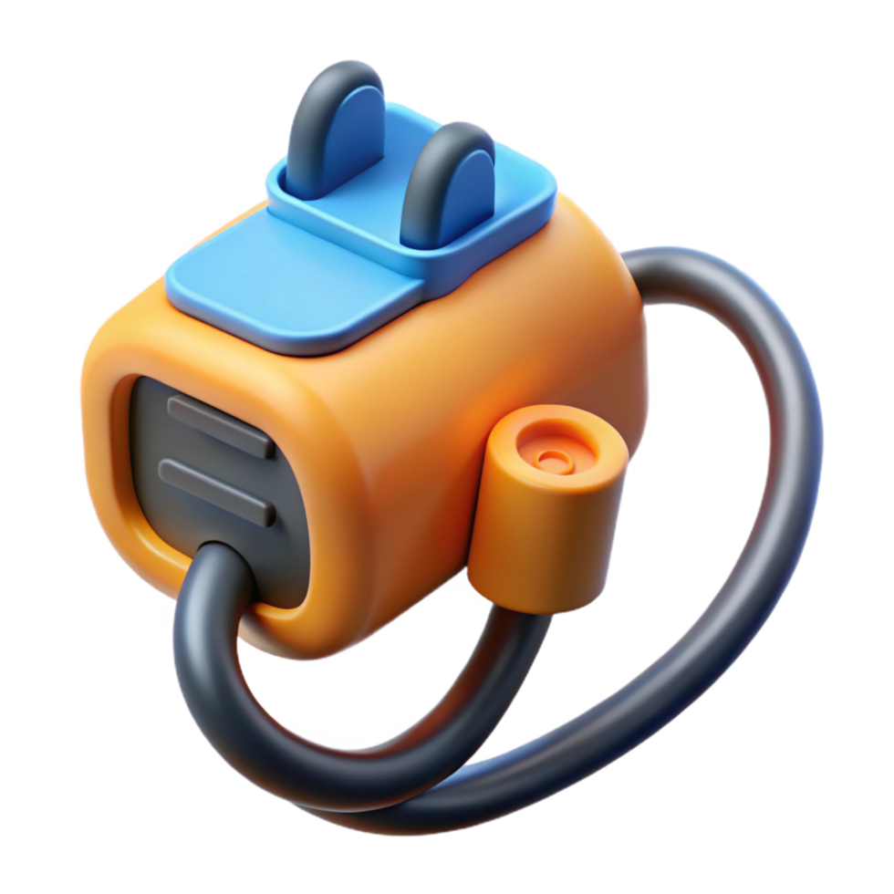 exemplary avant-garde Electric car charging cable NO BACKGROUND with Transparent Background. impeccable png