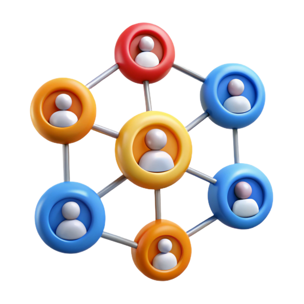 enchanting standout Social media network connection icons NO BACKGROUND with Transparent Background. png