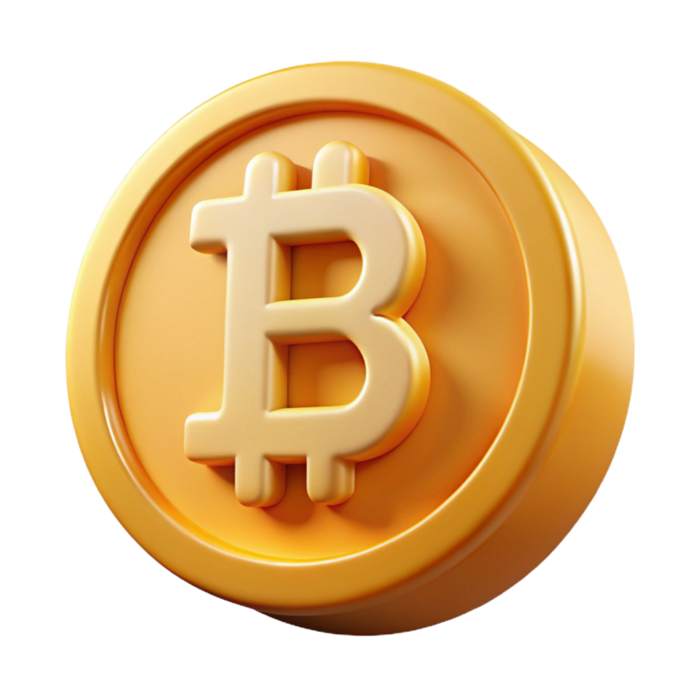 elegant peaceful coastal Cryptocurrency Bitcoin logo NO BACKGROUND with Transparent Background. genuine png