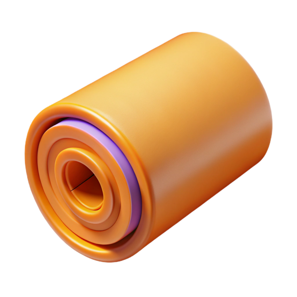 harmonious stunning Roll of insulation material, NO BACKGROUND with Transparent Background. 4K png