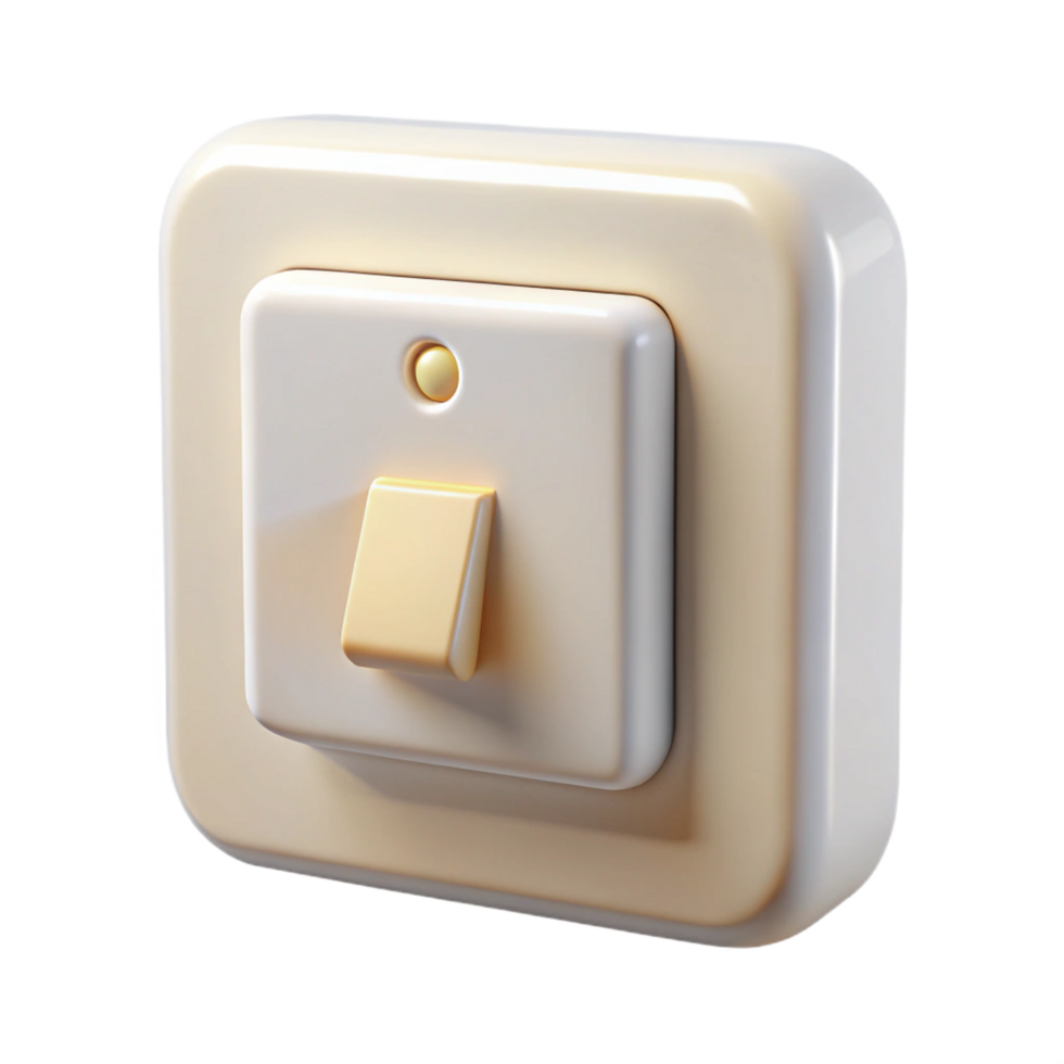 inspired bohemian Light switch, white, NO BACKGROUND with Transparent Background. original png