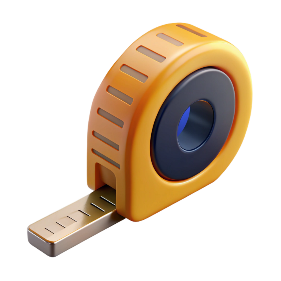 ethereal picturesque Measuring tape, extended, NO BACKGROUND with Transparent Background. fine detail png