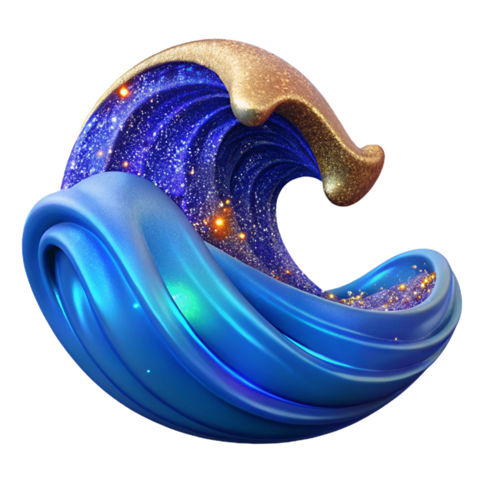 serene contemporary Blue Ocean Wave Transparent Background exclusive png