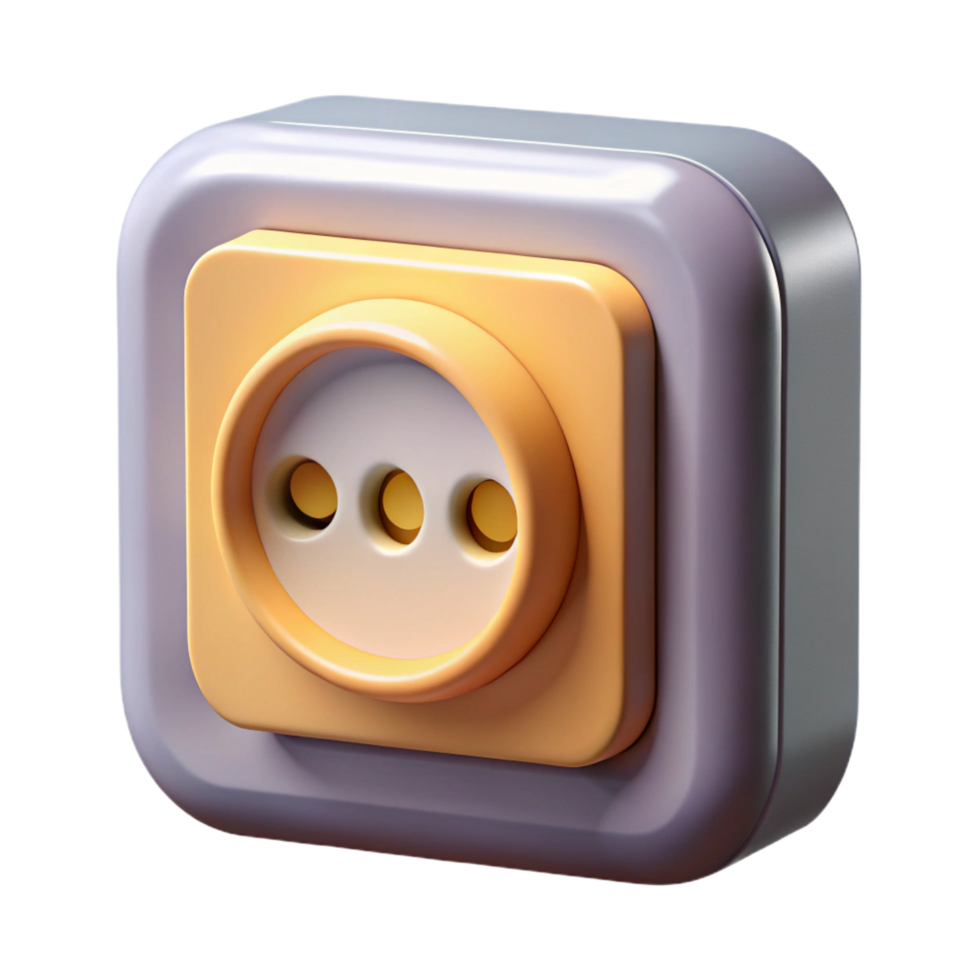 iconic organic Electrical outlet, NO BACKGROUND with Transparent Background. genuine png