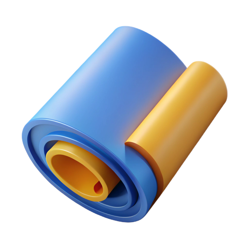 extraordinary mid-century Roll of wallpaper, NO BACKGROUND with Transparent Background. 4K png