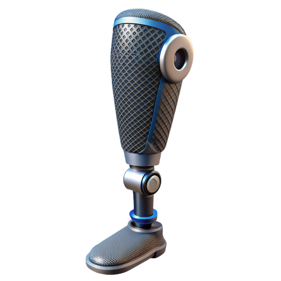 ethereal picturesque High-tech prosthetic leg with carbon fiber components NO BACKGROUND with Transparent Background. handcrafted png