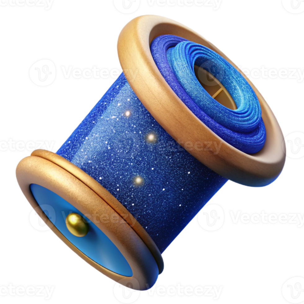 impressive creative Blue Sewing Thread Spool Cutout high quality png