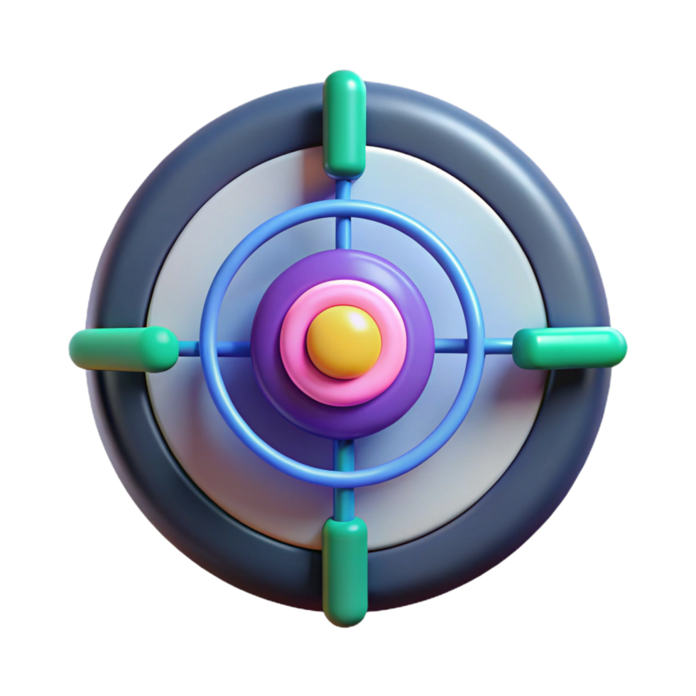 impressive passionate organic Holographic targeting system with crosshairs and markers NO BACKGROUND with Transparent Background. authentic png