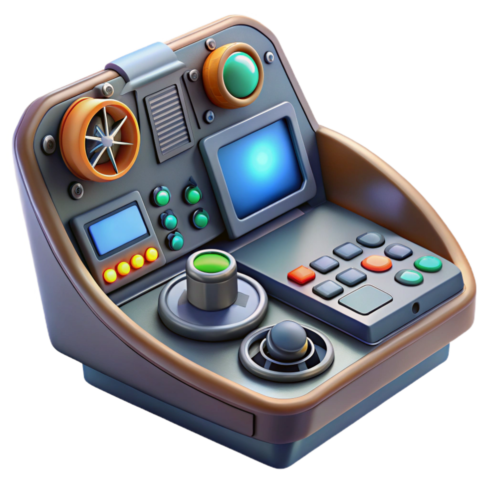 extraordinary unforgettable Highly detailed spaceship cockpit control panel NO BACKGROUND with Transparent Background. png
