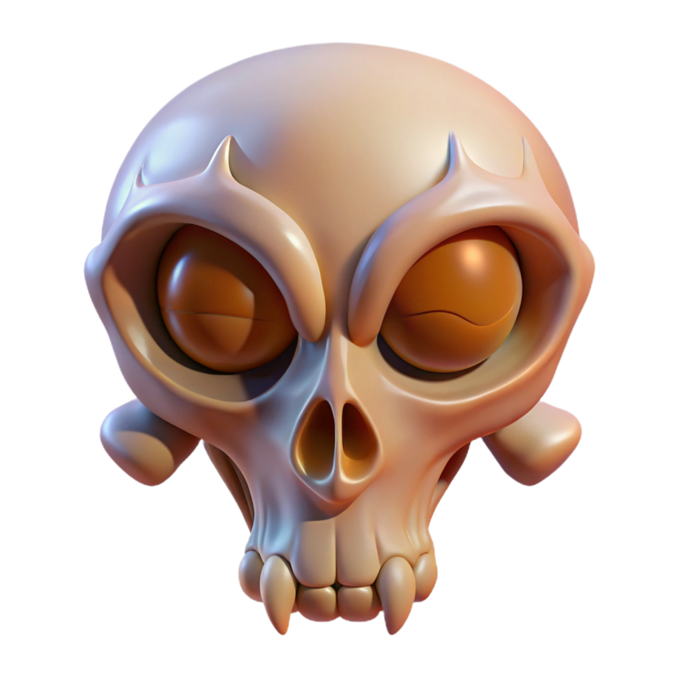 glorious tranquil organic Alien skull with intricate bone structure NO BACKGROUND with Transparent Background. fine detail png
