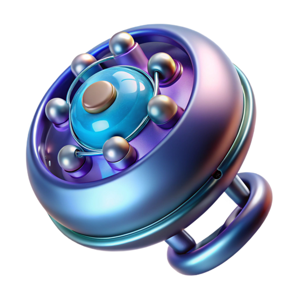 glorious quintessential Futuristic medical implant with nanotechnology components NO BACKGROUND with Transparent Background. png
