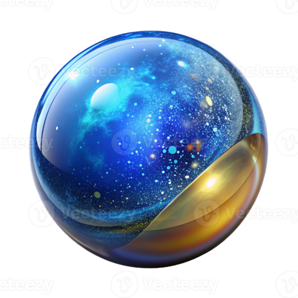 vibrant abstract Blue Soap Bubble Transparent Background high resolution png