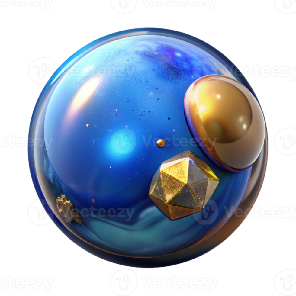 extraordinary minimalist Blue Soap Bubble Transparent Background detailed png