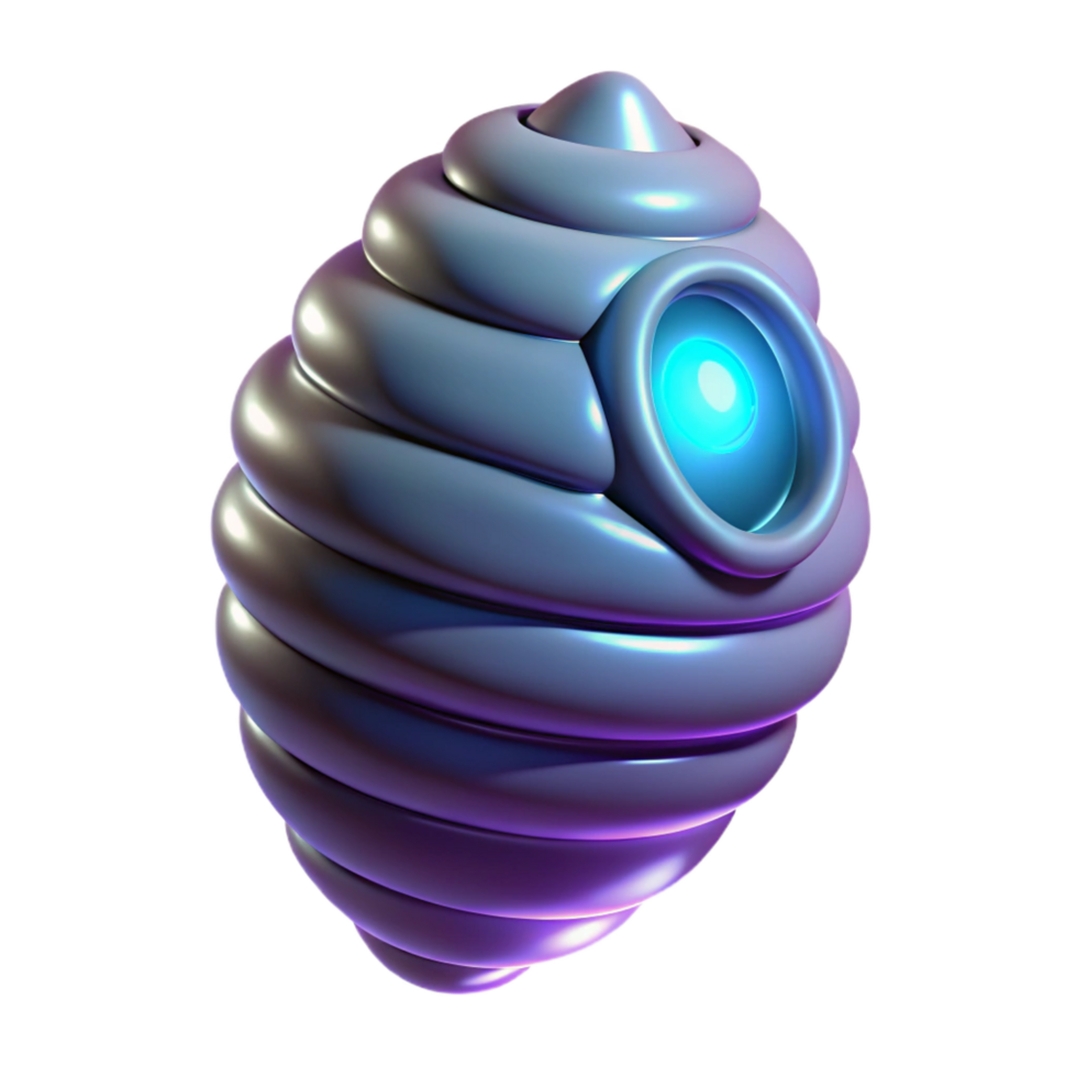 exemplary gothic Alien cocoon with pulsating light NO BACKGROUND with Transparent Background. genuine png