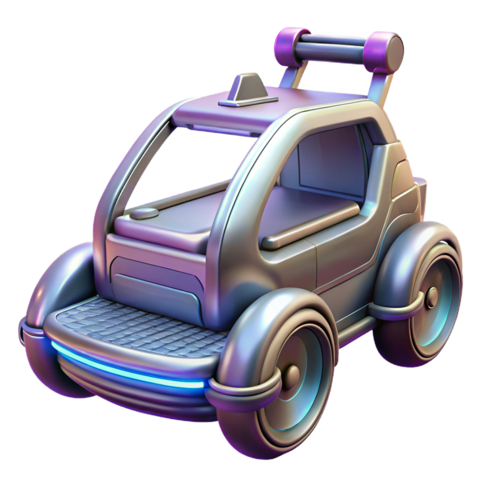 extraordinary distinctive Futuristic personal transporter with anti-gravity technology NO BACKGROUND with Transparent Background. png