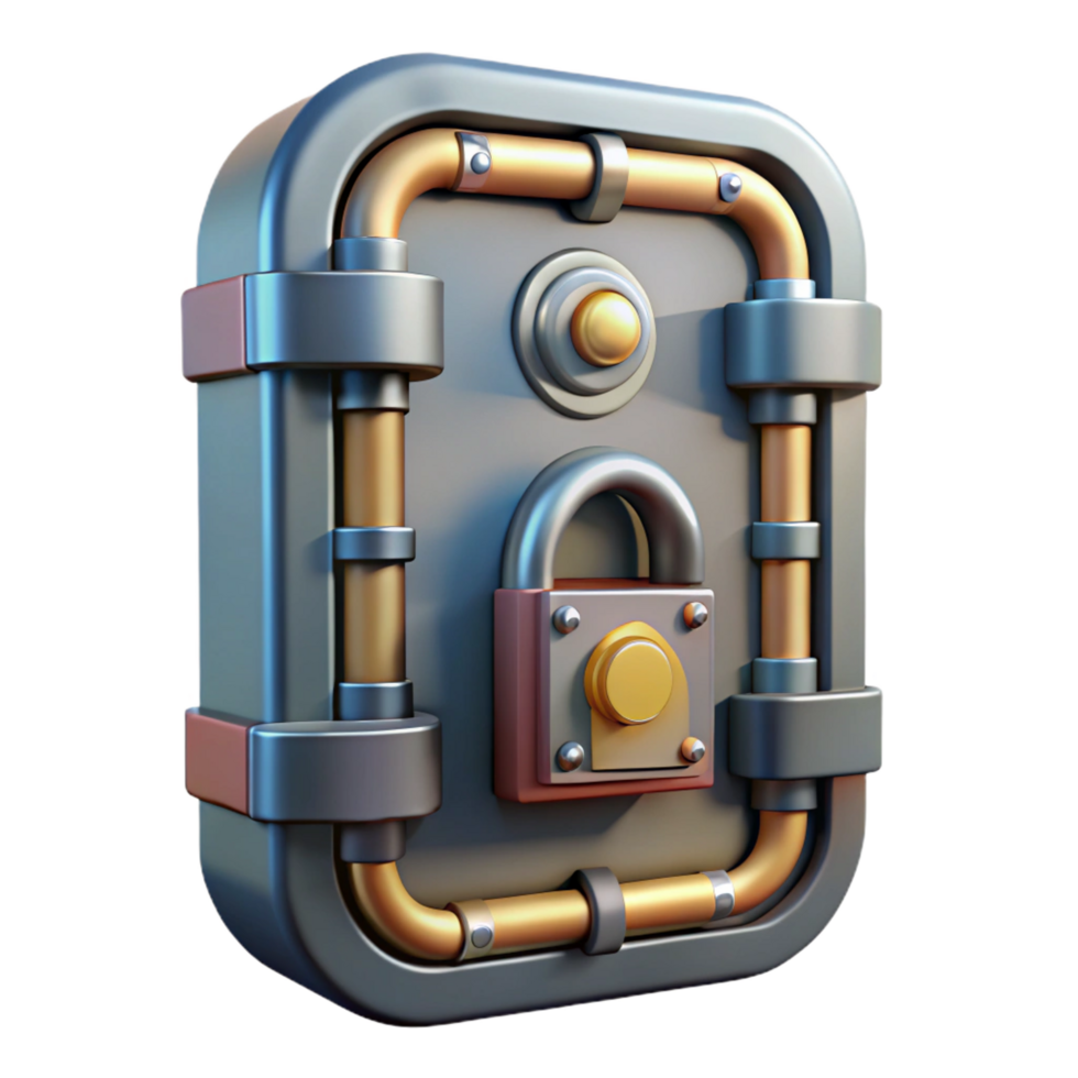 dramatic vibrant Highly detailed spaceship door with locking mechanism NO BACKGROUND with Transparent Background. sharp png