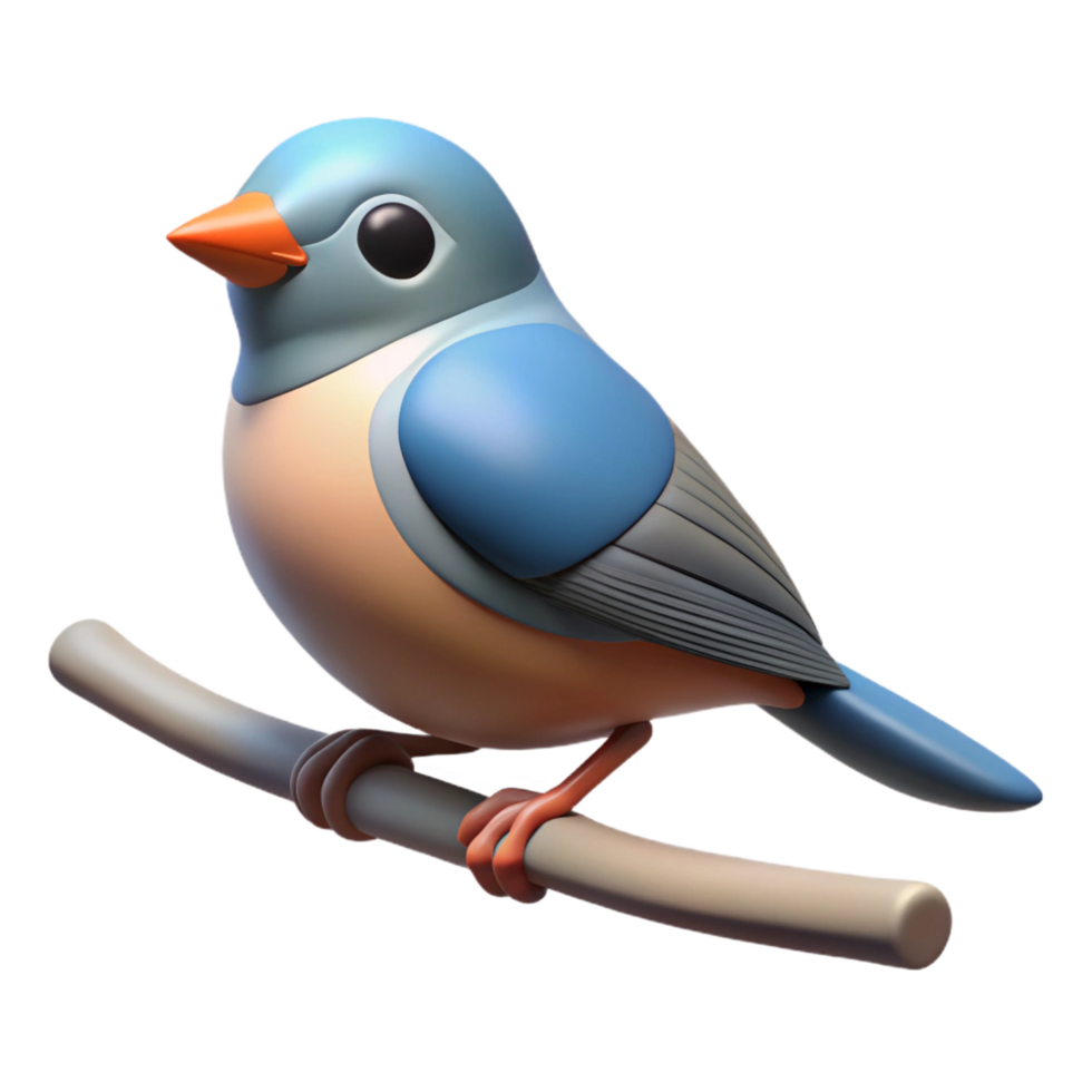 exquisite mysterious avant-garde Bird perched on a branch. NO BACKGROUND with Transparent Background. luxury png