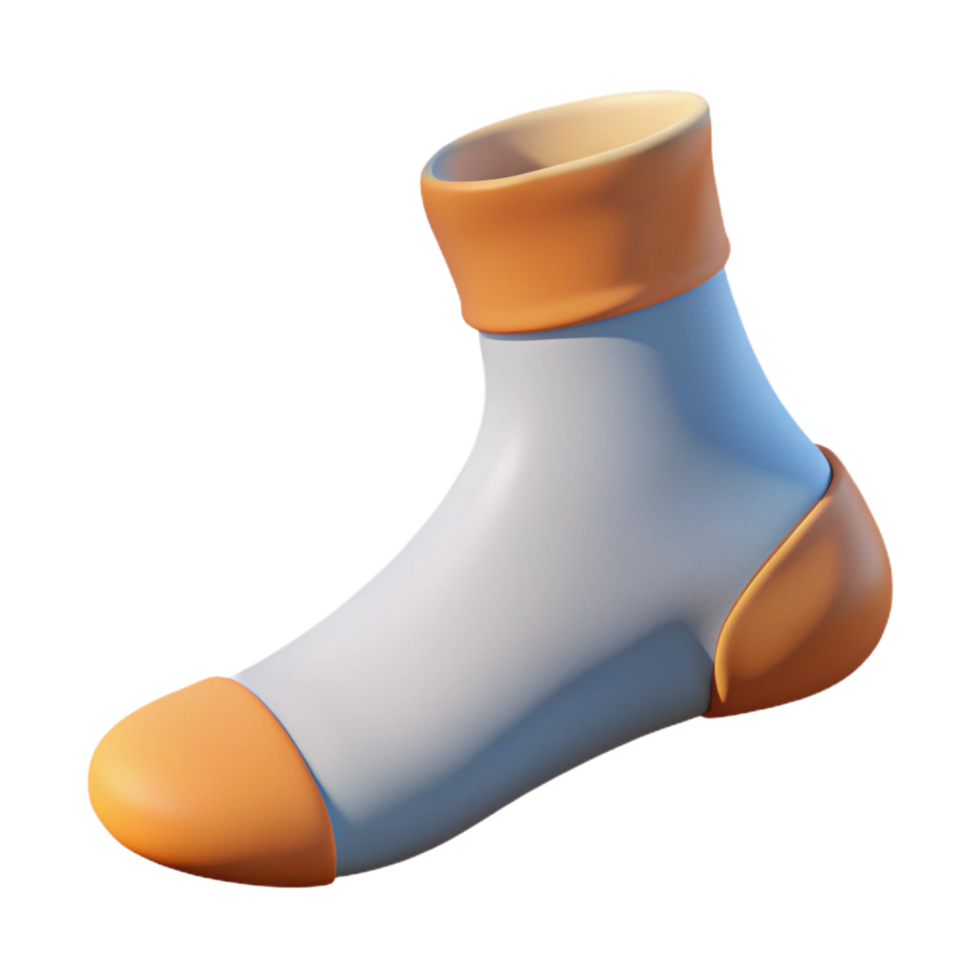 exemplary tropical Human foot wearing a sock. NO BACKGROUND with Transparent Background. gallery standard png