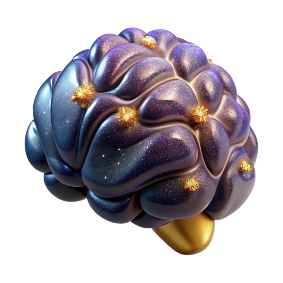 magnificent creative Brain with Electrical Impulses Transparent exclusive png