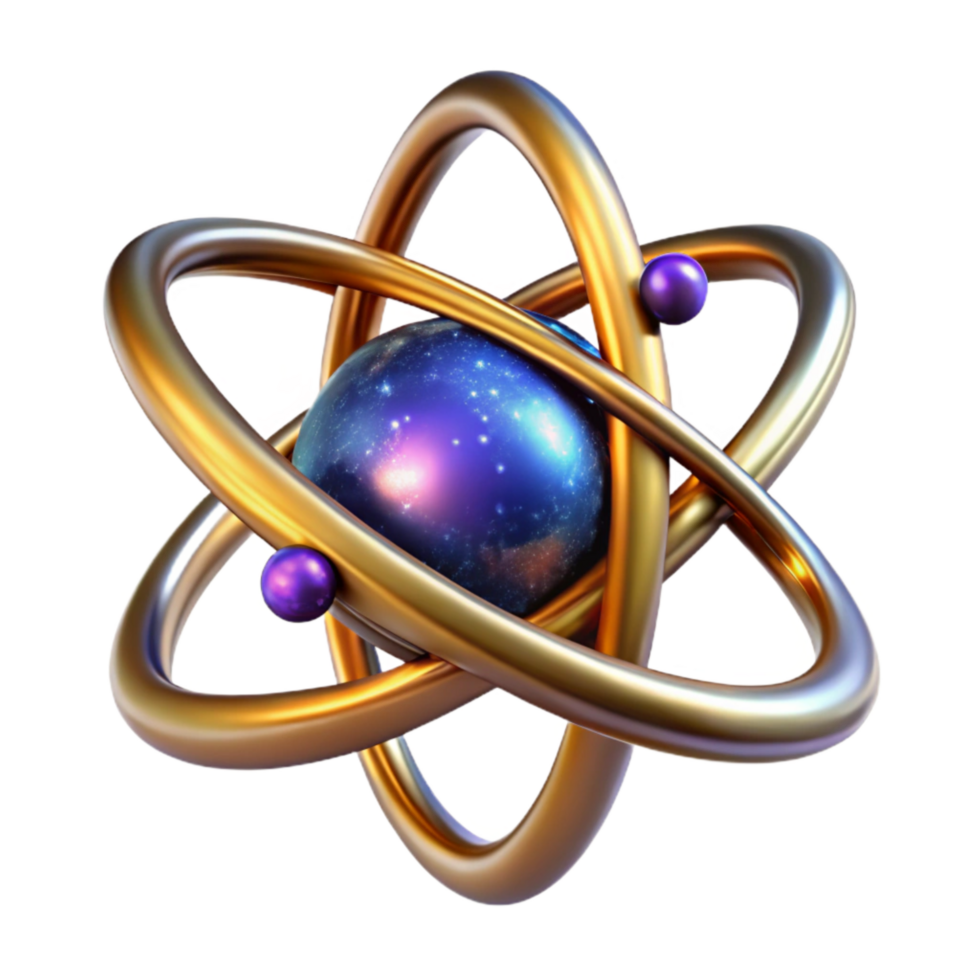 extraordinary rustic Bright Atom Model Illustration Isolated high quality png