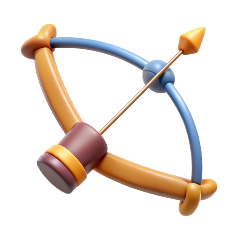 ethereal picturesque Bow and arrow of Artemis. NO BACKGROUND with Transparent Background. premium png
