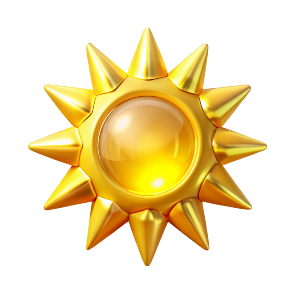 dramatic contemporary Bright Yellow Sunburst Isolated Transparent Background premium png