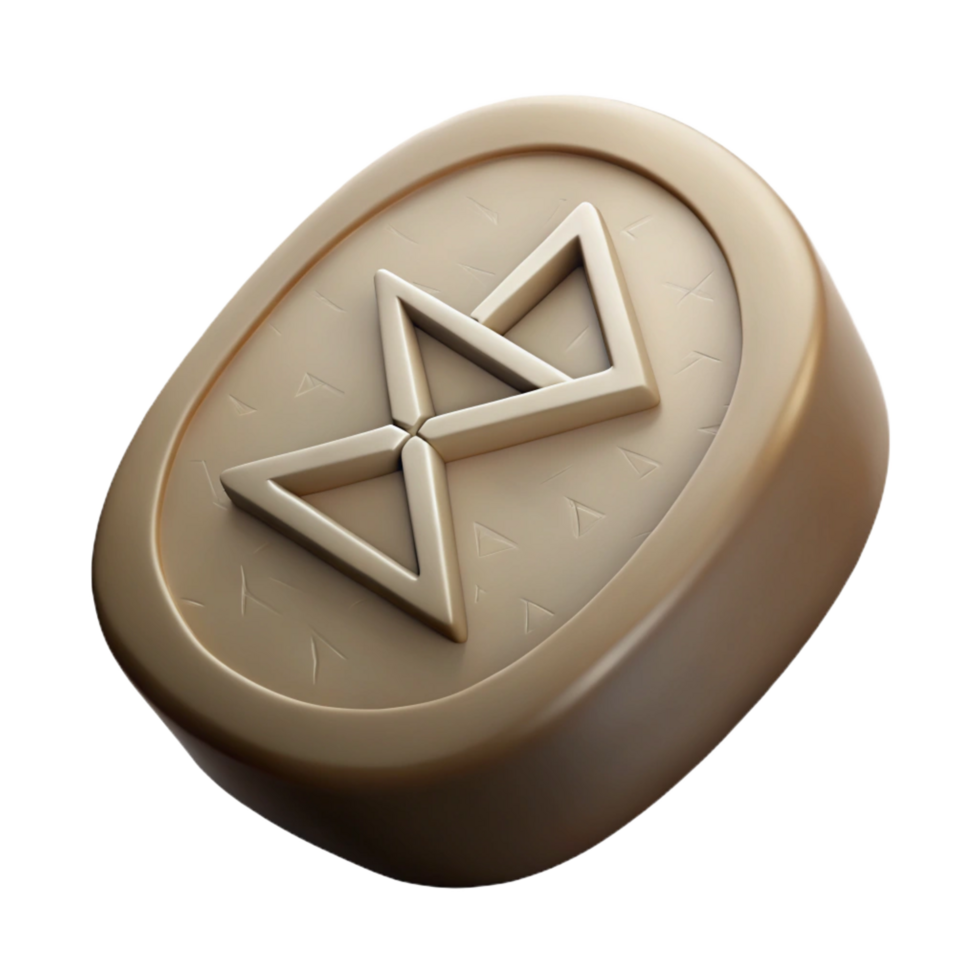 extraordinary memorable Norse Rune Stone with inscription. NO BACKGROUND with Transparent Background. png