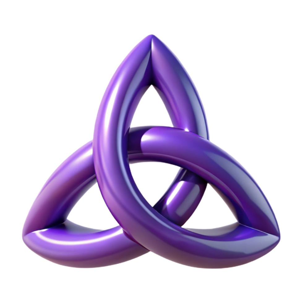 glorious contemporary Triquetra symbol. NO BACKGROUND with Transparent Background. original png