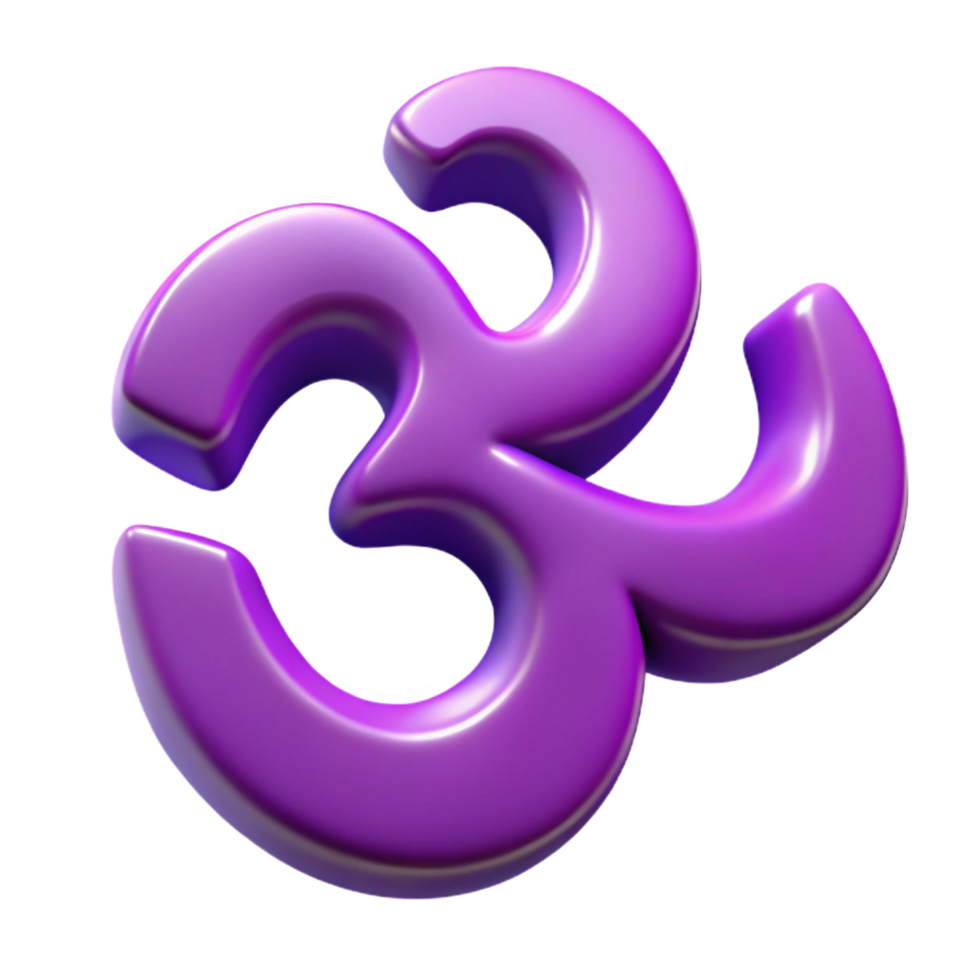 fascinating unforgettable Om symbol. NO BACKGROUND with Transparent Background. png
