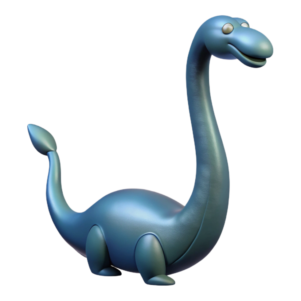 energetic extraordinary Loch Ness Monster. NO BACKGROUND with artisan png