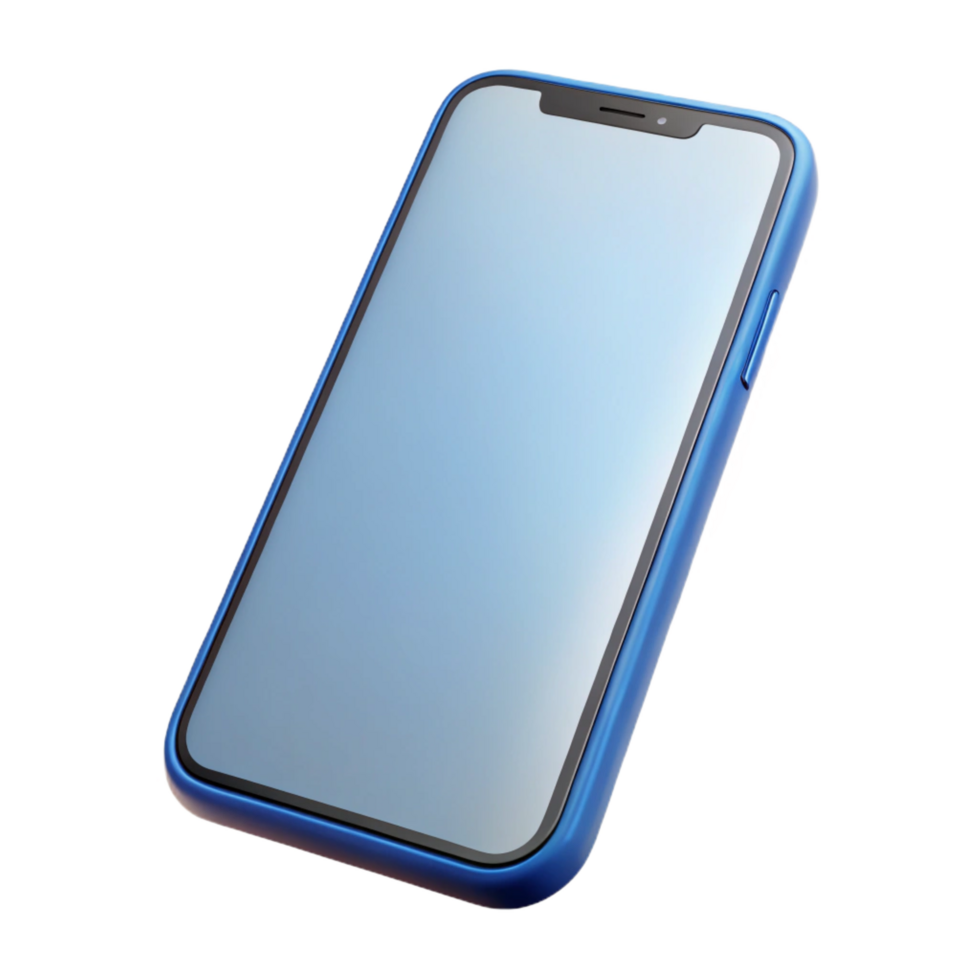 hypnotic inspired Smartphone showing blank screen, NO BACKGROUND with Transparent Background. png